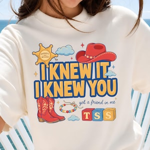 Retro Toy Story 5 PNG, I Knew It I Knew You Western Cowgirl Boots Friendship Bracelet Shirt Design Graphic Download File
retro toy story png, toy friends png, toy story inspired, disney trip png, pixar inspired png, cowgirl boots png, friendship bracelet, western cowgirl png, digital download, i knew it i knew you, shirt design png, sublimation file, toy story 5 png