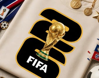 Fußball WM 2026 Trophy PNG SVG | Digitaler Download | Druckbare Kunst | World Cup 26 Logo Stil | Sofort Download