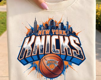 New York Knicks Basketball-Team-Bild im PNG-Format, New York Basketball-Team-Design, hochwertiger Sublimationsdruck (digitaler Download)