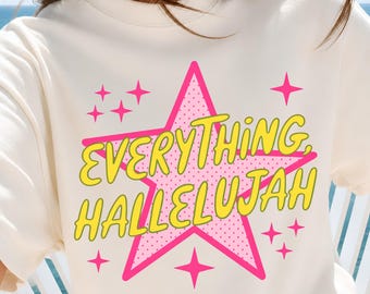 Hallelujaah, Sommer Png, religiöses Png, Mama Png, Virales Png, Preppy Png, grafisches T-Shirt Png, Schlagwort Png, Boutique Png