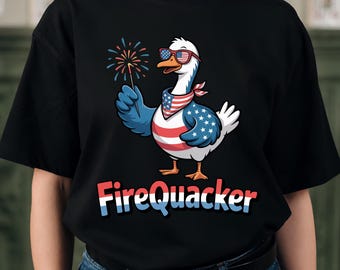 Firequacker Patriotische Gans PNG, 4. Juli, trendiger Sommer PNG, digitaler Download
