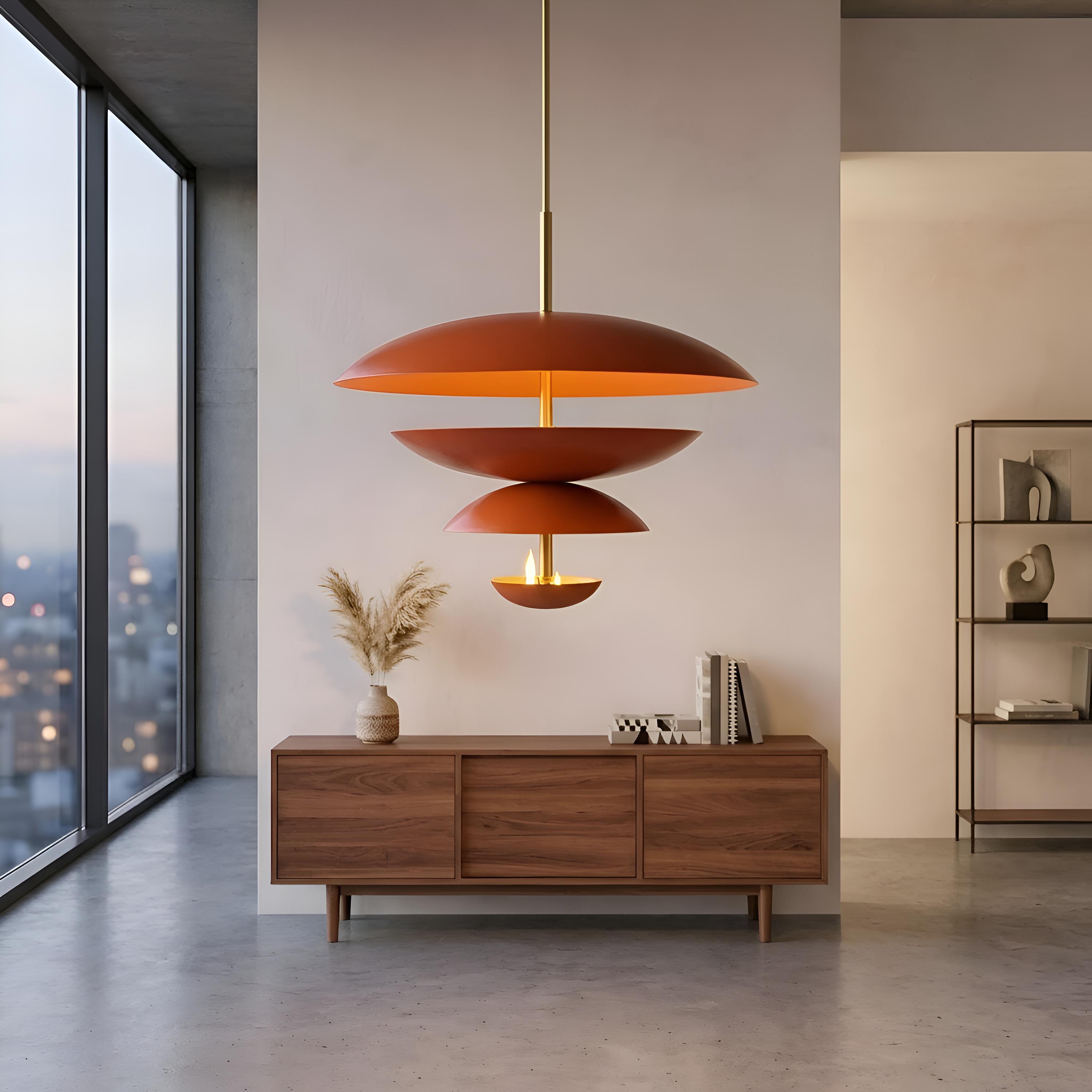 70s hanging lamp orange - Etsy 日本
