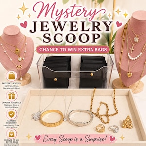 Mystery Jewelry Scoop, Necklaces, Bracelets, Earrings, Rings Mix