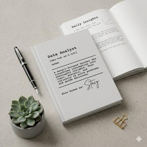 Personalized Data Analyst Definition Notebook, Custom Analyst Journal Gift, Data Science Notebook, Office Desk Decor Gift for Analysts