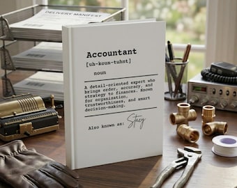 Libro personalizado con la definición de Contador, Regalo personalizado para contadores (hombres o mujeres), Decoración de escritorio, Regalo de recuerdo para CPA