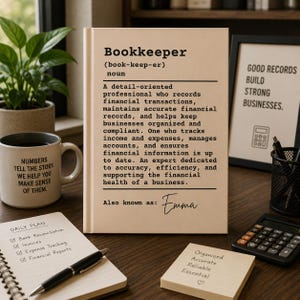 Personlig bokföringsjournal, anteckningsbok med eget namn, present till bokföringsdefinition, present till uppskattning av revisor