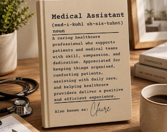 Personalized Medical Assistant Gift Book, Custom Healthcare Worker Gift, Medical Assistant Definition Book, Nurse Appreciation Gift