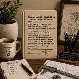 Industrial Engineer Definition Hardcover Journal | Matte Journal, Professional Notebook