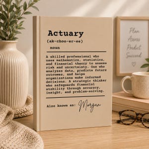 Personalized Actuary Gift Journal, Custom Name Notebook, Actuarial Science Professional Gift, Finance Career Gift