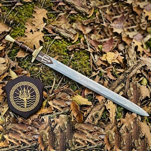 Handmade Riptide Sword Replica – Percy Jackson Anaklusmos Collectible, Cosplay Prop, Display Sword, Gift for Him, Men, Anniversary