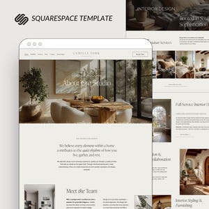 Squarespace Website Template for Interior Design, Responsive Site, Squarespace Template for Property Management and Real Estate