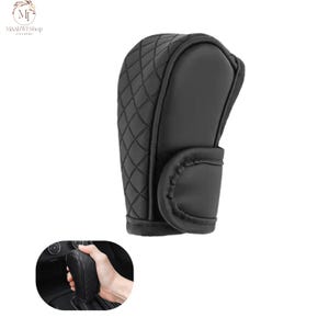 PUレザー製シフトカバー：汎用滑り止めオートマチックシフタープロテクター