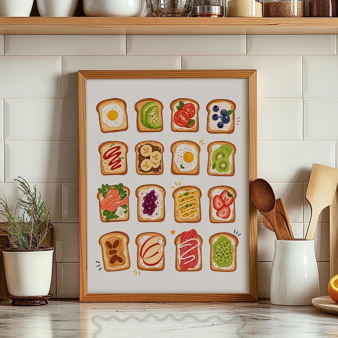 food photography canvas print: kitchen & restaurant... Food Art Print for Modern Kitchen Decor - Etsy