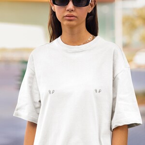 Minimal Piercing Print Tee | image 2