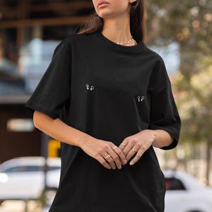 Minimal Piercing Print Tee | image 1