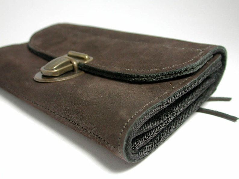 purse brown leather image 2