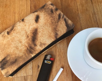 Tobacco pouch, Wallet, Mobile Phone pouch "wildcat suede"