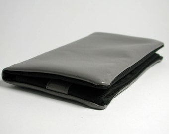 Tobacco pouch, Wallet, Mobile Phone pouch "light grey leather"