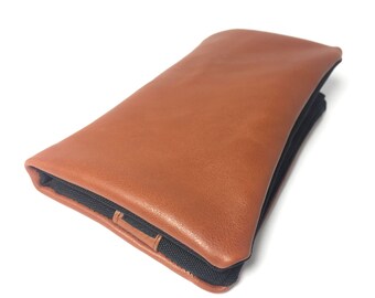 Tobacco pouch, Wallet, Mobile Phone pouch "redbrown leather"
