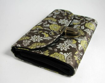 purse "olive flowers"