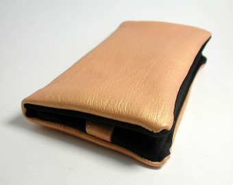 Tobacco pouch, Wallet, Mobile Phone pouch "apricot leather"