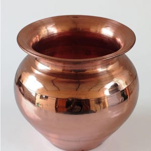 Handmade Pure Copper Lota 850ml | Ayurvedic Health Water Vessel, Pooja Kalash