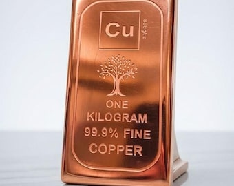 99.9% Fine Copper Bullion Bar 500 GM & 1 KG Available | Premium Copper Ingot for Investment | Vastu Luxury Decor | Size 11.5 x 5 x 0.5 CM