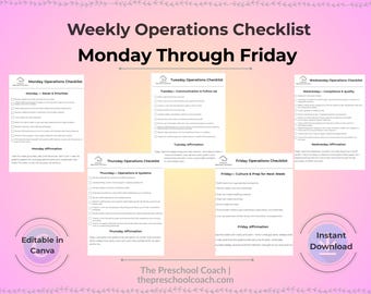 Checkliste für den wöchentlichen Betrieb