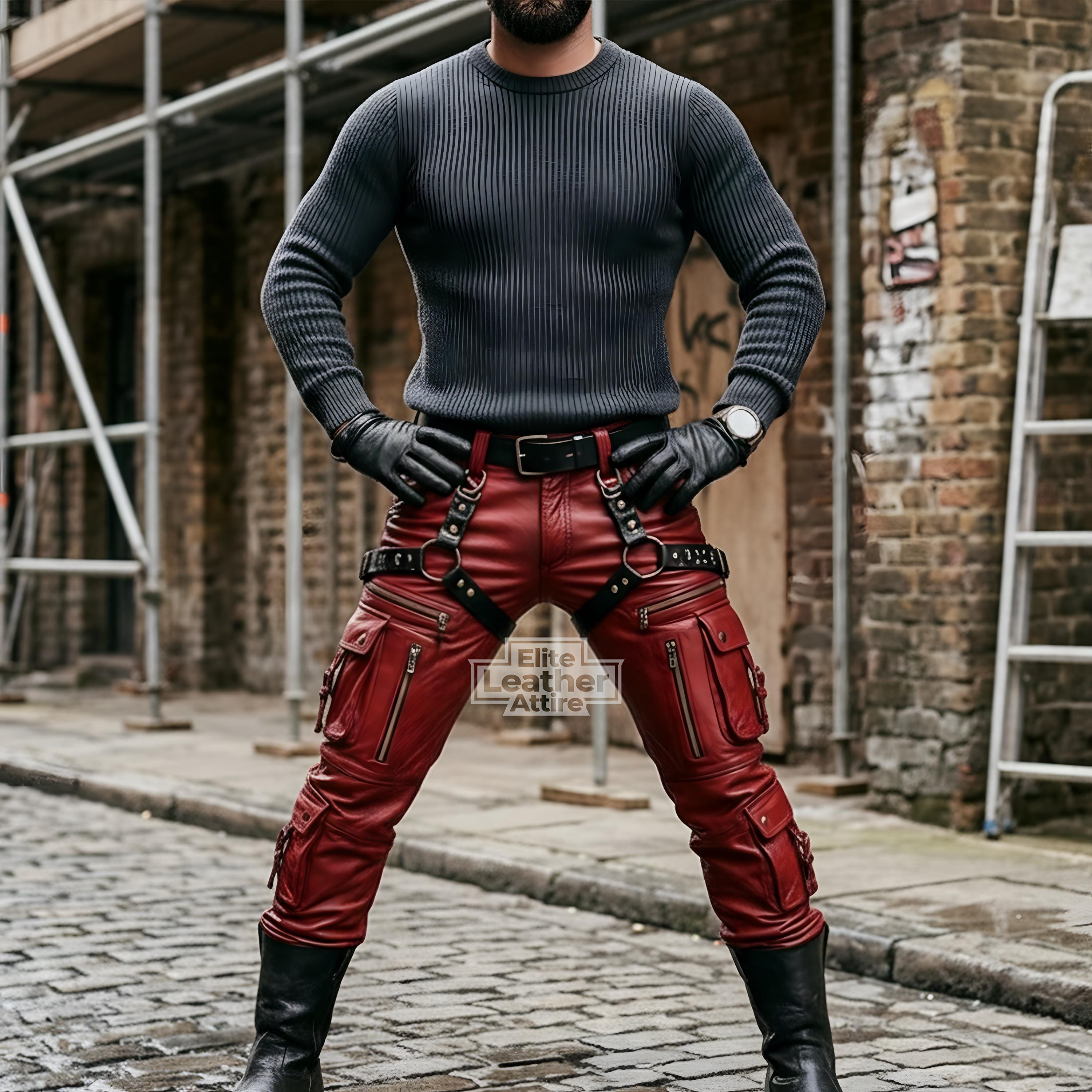 Black and red punk pants - Etsy 日本