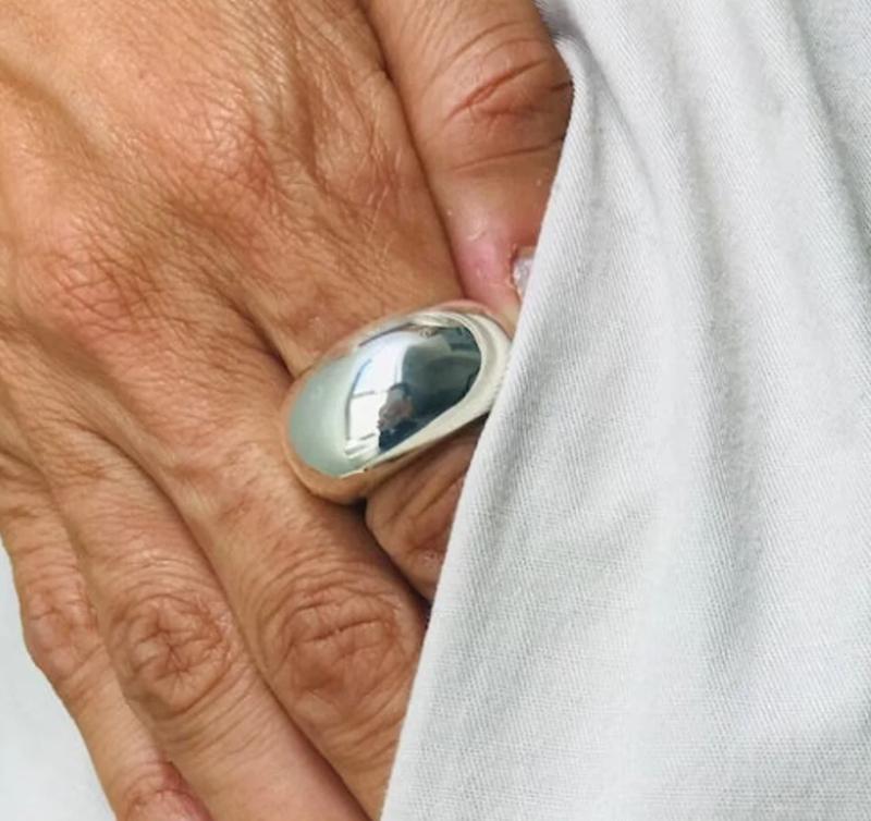 Chunky Sterling Silver Dome Ring – Wide Band Statement Jewelry - Etsy