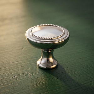 Round Beaded Cabinet Knob, Classic Drawer Pull, Zinc Alloy Kitchen Cabinet Hardware, Dresser Knob, Wardrobe Door Knob Decor