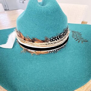 Felt Hat Burned With Words - Etsy display picture 2