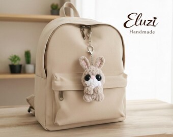Handgefertigte Samt Garn häkeln Häschen Anhänger - Amigurumi Kaninchen Schlüsselbund Tasche Akzent