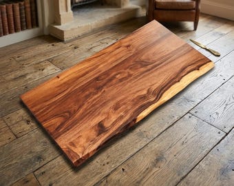 Live Edge Walnut Wood Tabletop South American Slab Durable Water Resistant Surface
