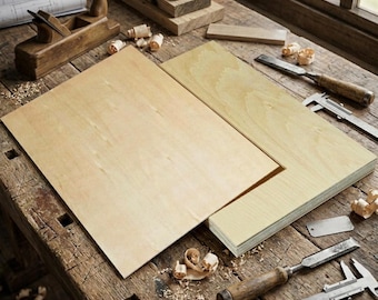 Basswood Plywood 12x18 10 Pack Glowforge Ready 1/16 1/8 1/4 Inch Unfinished Finished