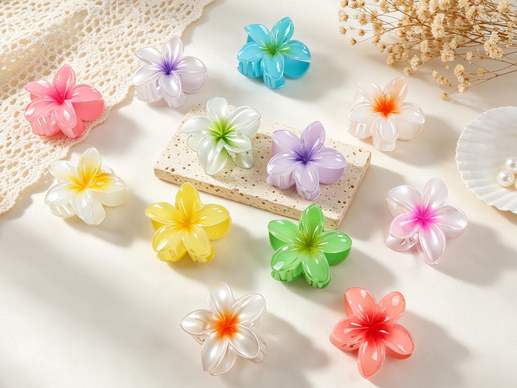 Hibiscus flower claw clip - Etsy 日本