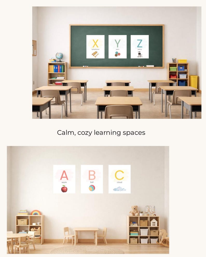 Calm Bright Alphabet Posters | ABC Classroom Decor (digital Download ...