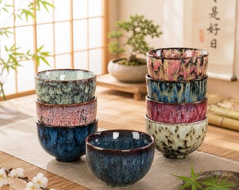 Japans keramisch theekopje – 60 ml retro ovenglazuur theekom voor ceremonie