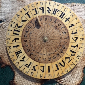 Cypher Wheel, Cipher Wheel, Dwarven Dwarvish Devek, Elvin Elvish Rellanic, Common Forgotten Realms, Dungeons and Dragons, Codes 7 .75 In #12