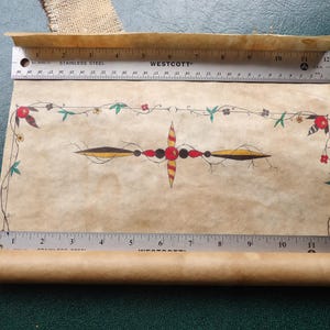 Decorated Scroll, 12 inches X 8 ft, Aged Paper, Ancient Scroll,  Renaissance, Wedding, Scribal Design, Guest Book, #2
