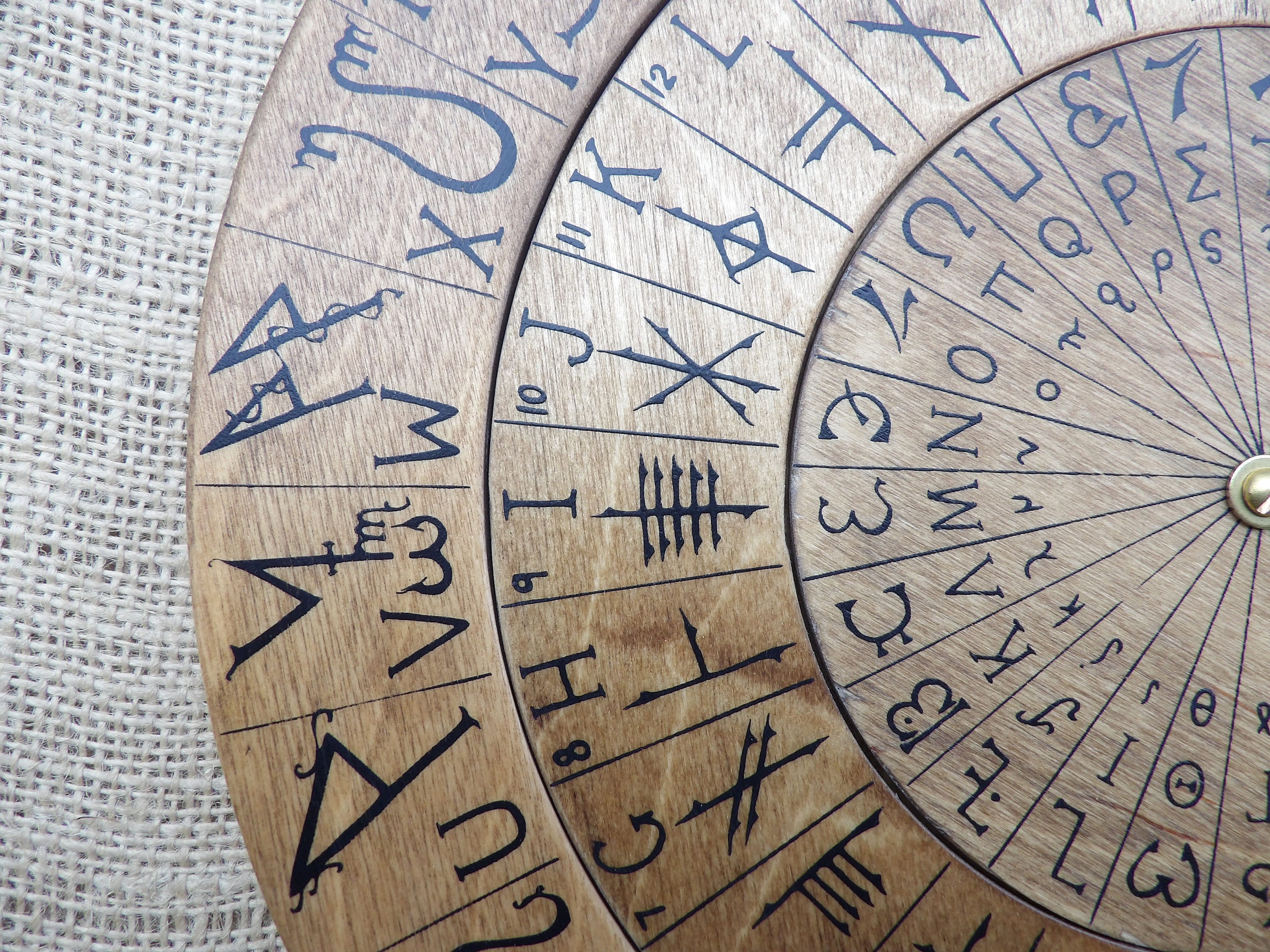 Cypher Wheel Cipher Wheel Theban Ogham Enochian Runes | Etsy
