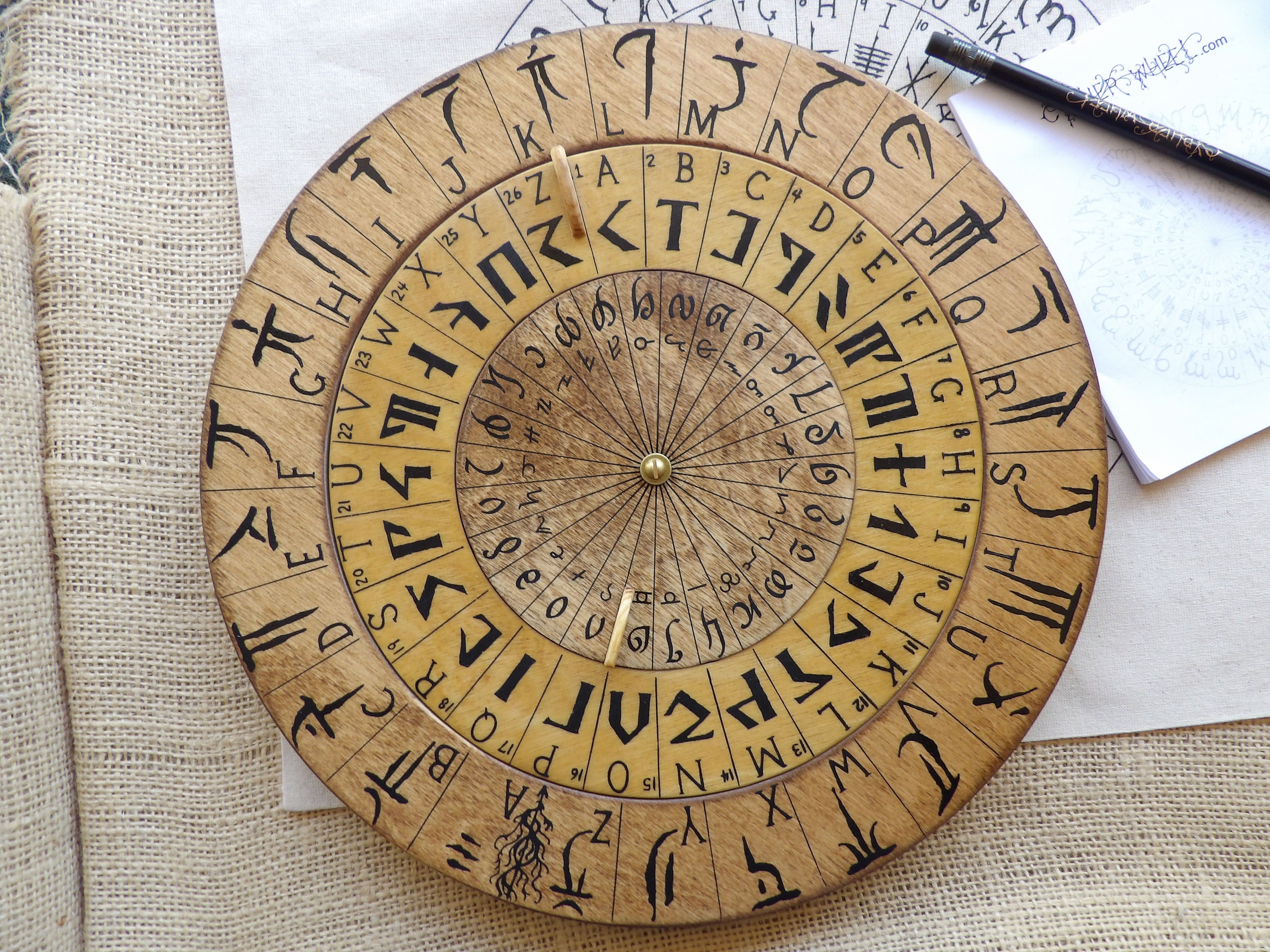 Cipher Wheel Cypher Wheel, Dwarven Dwarvish Devek, Elvin Elvish