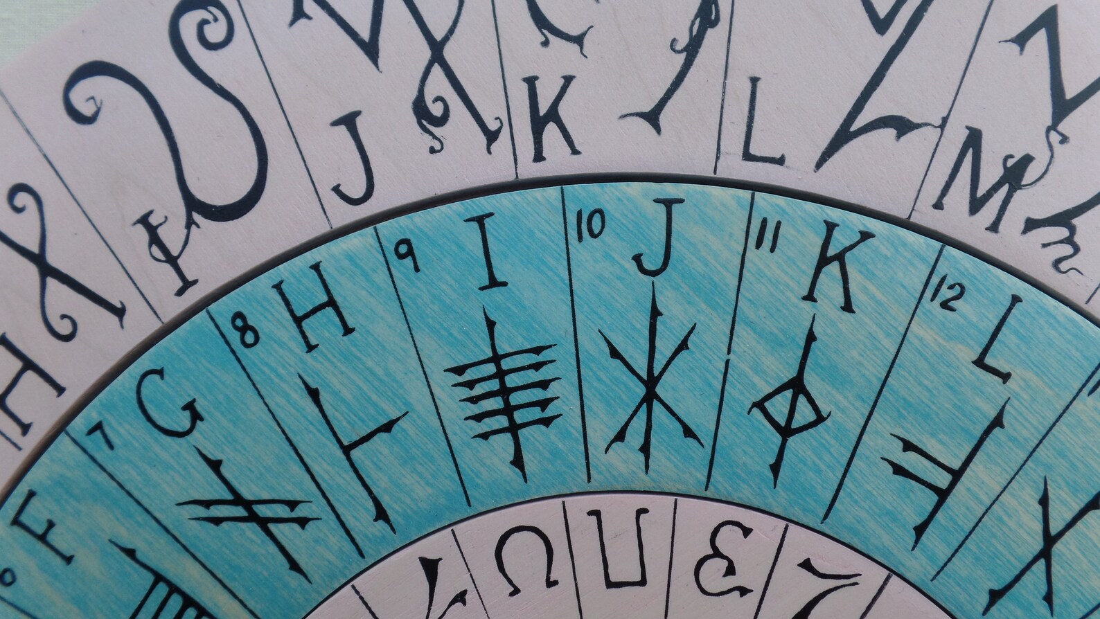 Cypher Wheel Cipher Wheel Wood Theban Ogham Enochian - Etsy