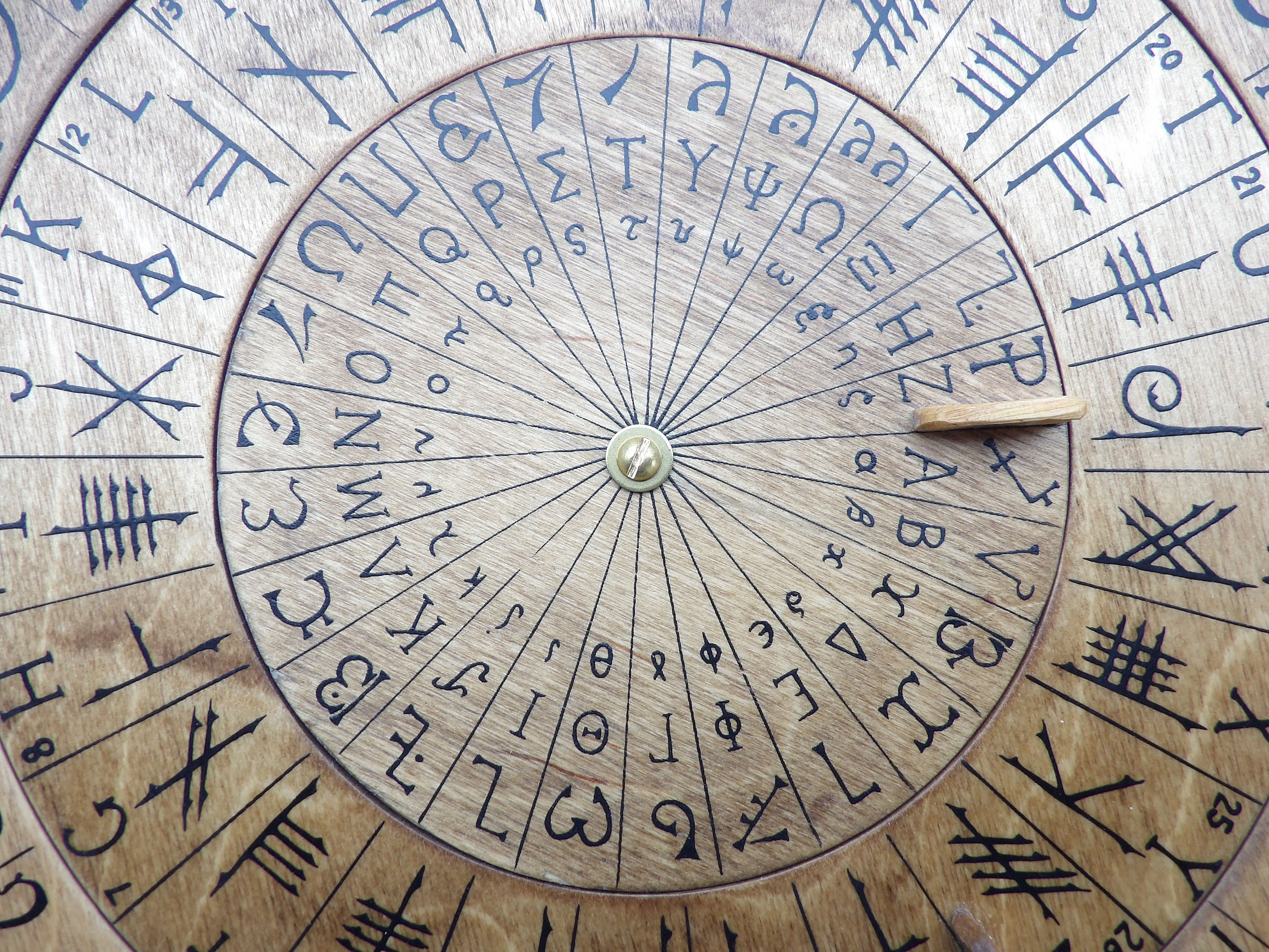 Cypher Wheel Cipher Wheel Theban Ogham Enochian Runes | Etsy