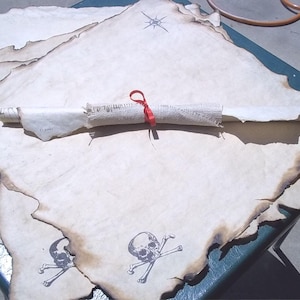 Carte au trésor vierge : aventure de pirate à faire soi-même, papier vieilli, bords brûlés