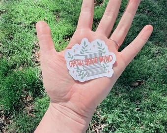 Laat je geest groeien bloemensticker