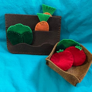 Garden Vegetables Felt Playset