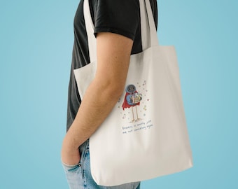 Bravery Is Not Canceling - Tote Bag | Mallory Thread Theory - Funny Superhero Laundry Tote, Dark Humor Gift for Her