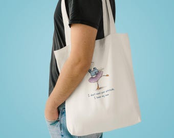 I Have My Own Attitude Tote Bag | Mallory Thread Theory - Sarcastic Animal Gift for Her, Best Friend Birthday Gift, Dark Humor Tote