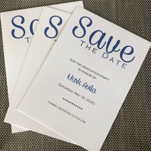 Navy Graduation Save The Date
